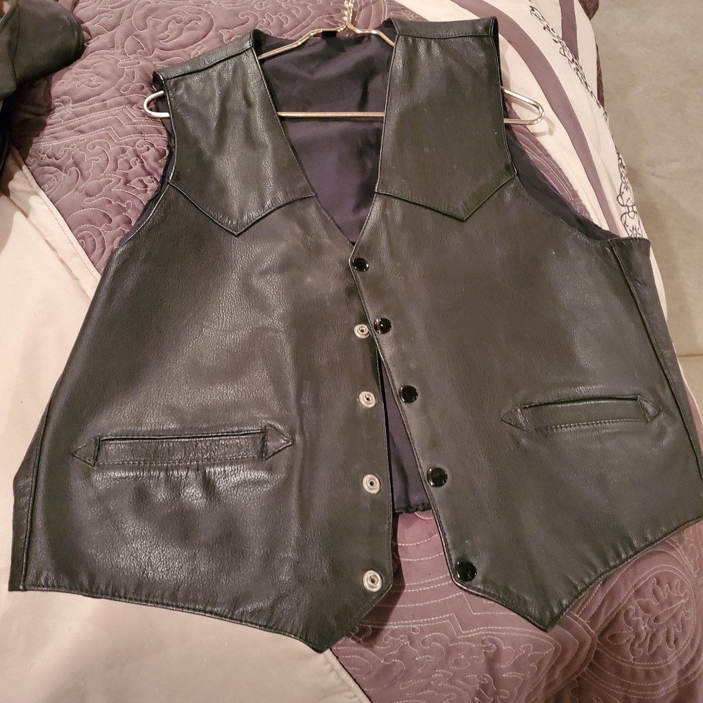Leather Jacket, Vest & Chaps